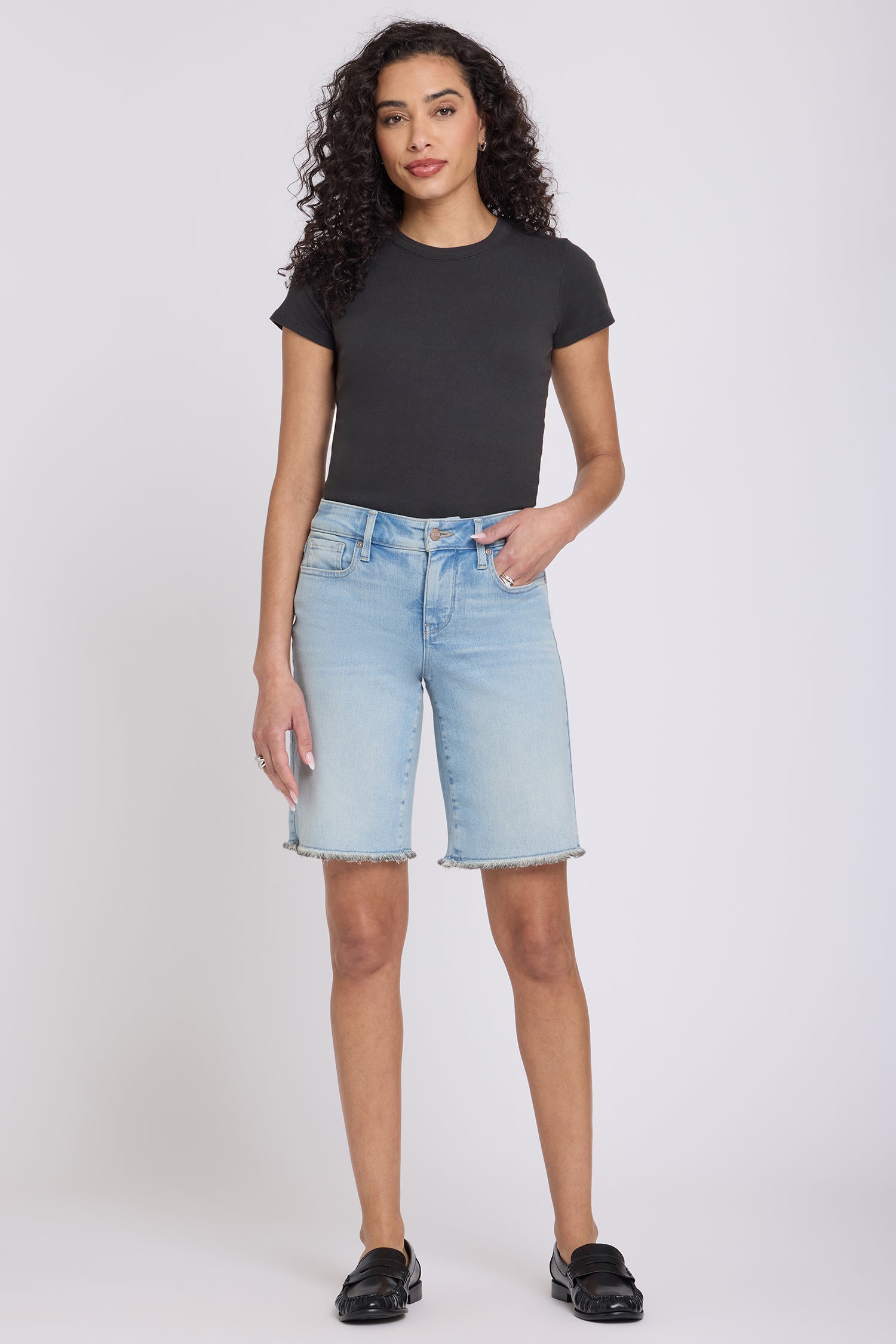 Image of Boyfriend Denim Shorts - Keys View