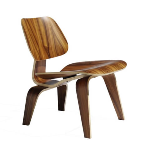 Eames Molded Plywood Lounge Chair with Wood Legs