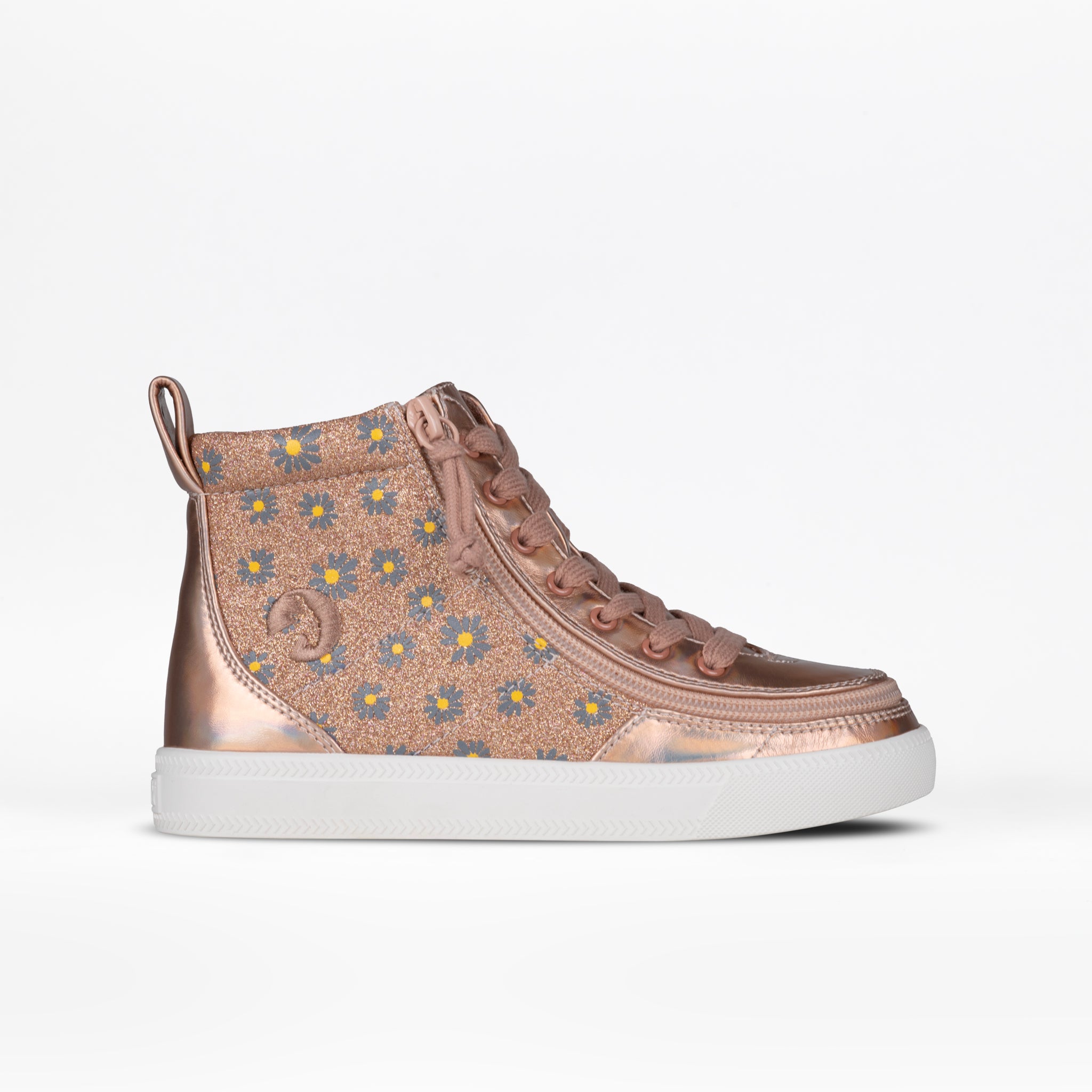 SALE - Rose Gold Daisy BILLY Classic Lace High - M (Kid/Tod Medium) / 4 US Big Kid