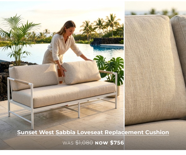 Sunset West Sabbia Loveseat Replacement Cushion