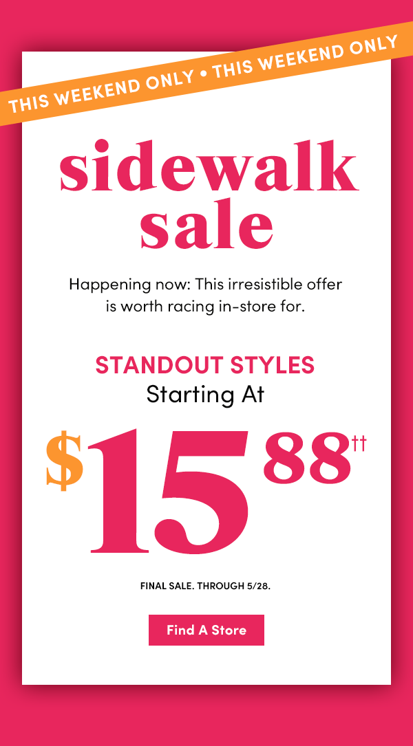 sidewalk sale