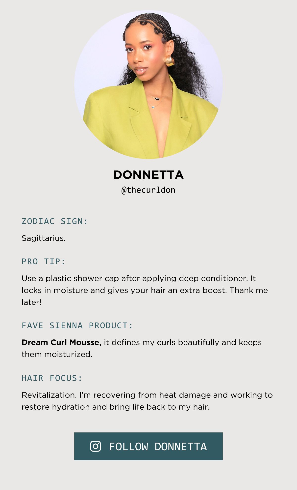 Follow Donnetta