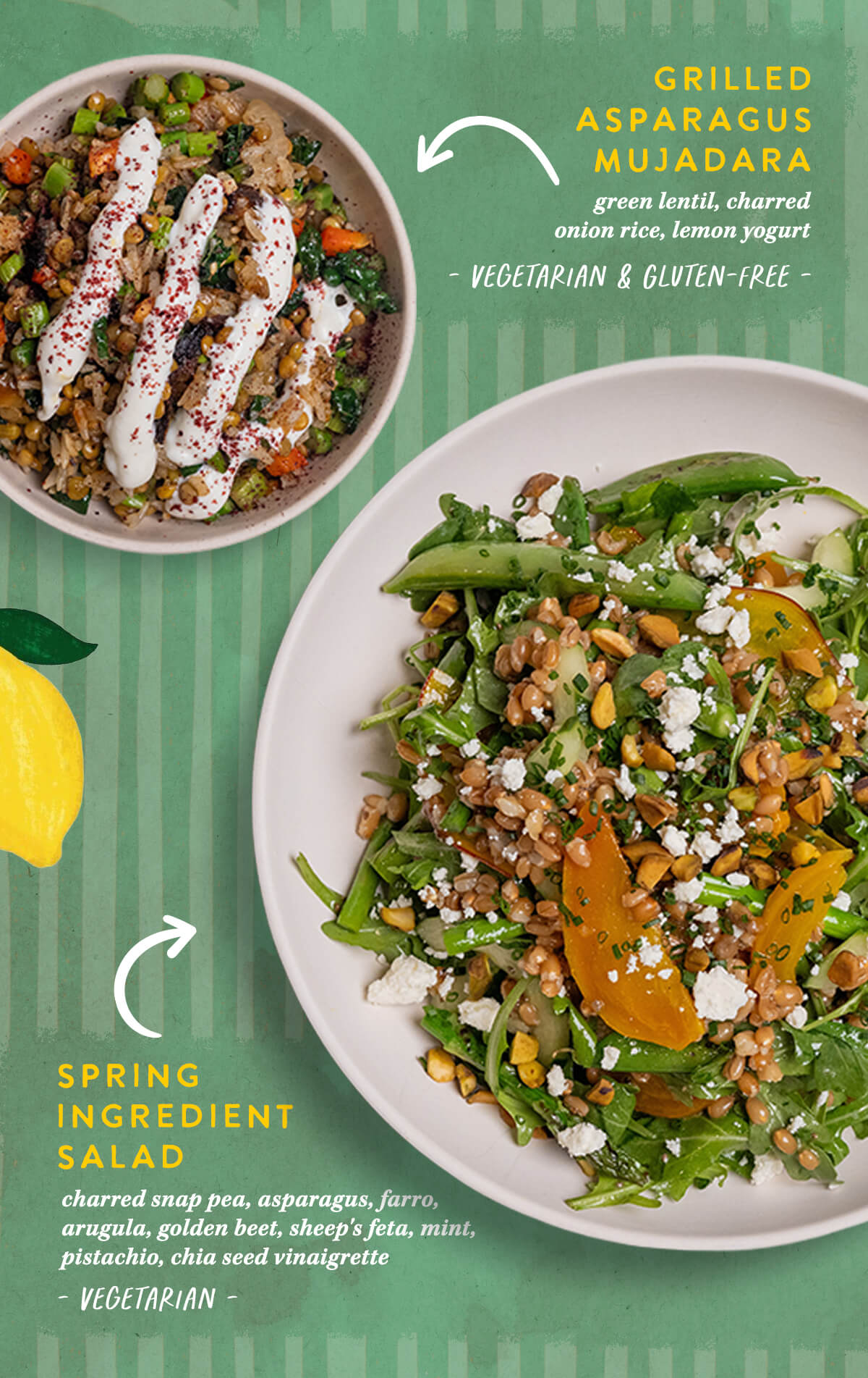 Grilled Asparagus Mujadara 