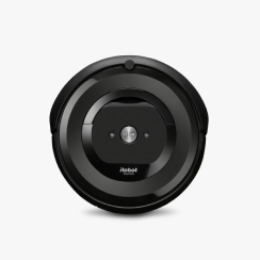 An iRobot Roomba e5 robot vacuum against a light-gray background.