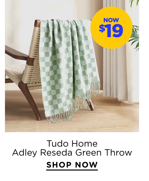 Tudo Home Adley Reseda Green Throw