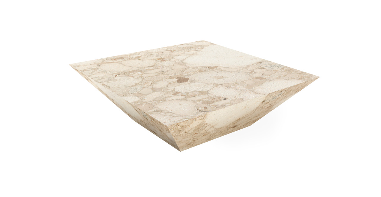 Image of Essenza Marble Plinth Modern Coffee Table