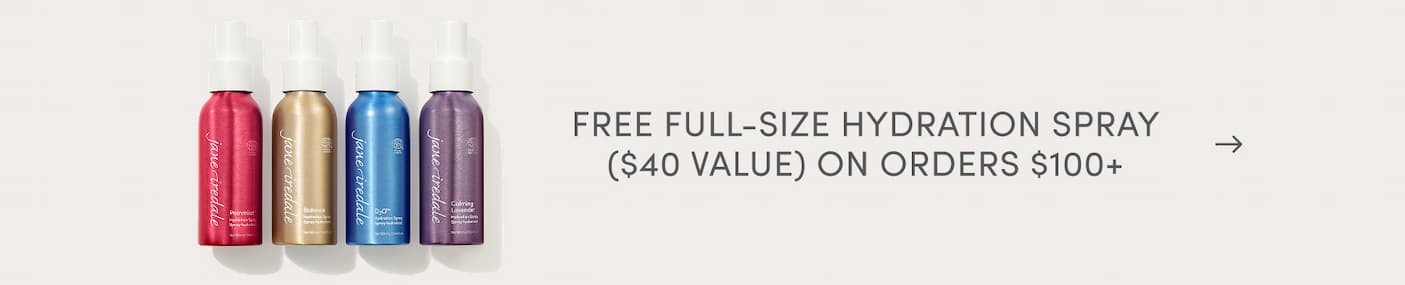 free Hydration Spray on orders $100+