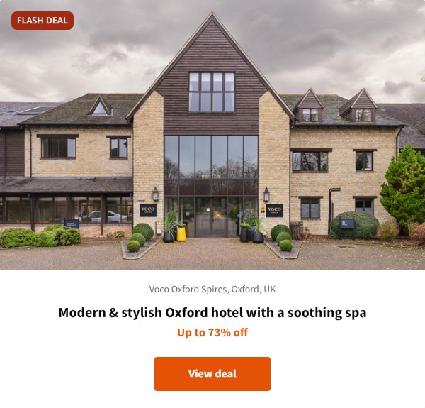 Modern & stylish Oxford hotel with a soothing spa