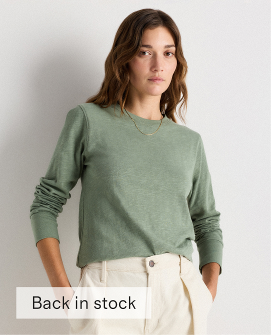 100% Organic Cotton Slub Long Sleeve Tee
