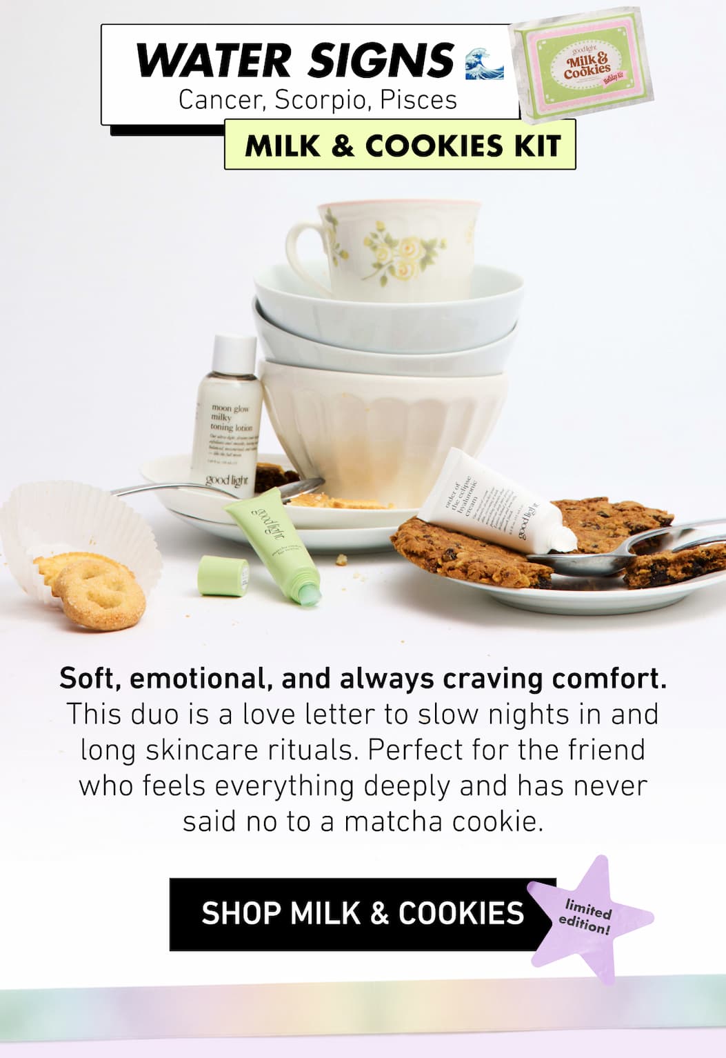 Water signs: Milk & Cookies Kit