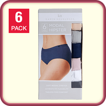 Karen Neuburger Women's Modal Hipster, 6-Pack