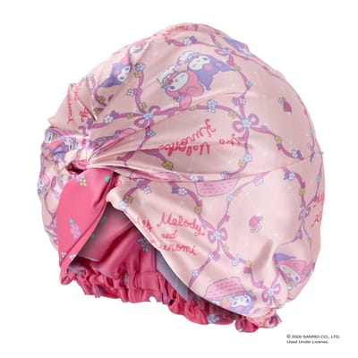 My Melody and Kuromi silk bonnet