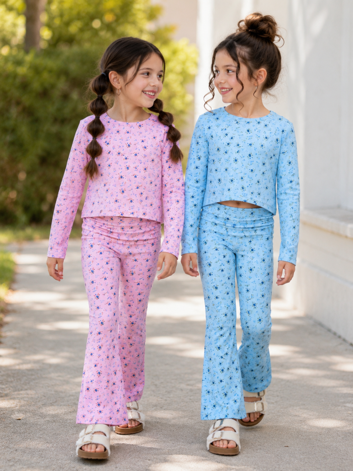 Image of Bluebell Bliss Floral Flare Pant Set