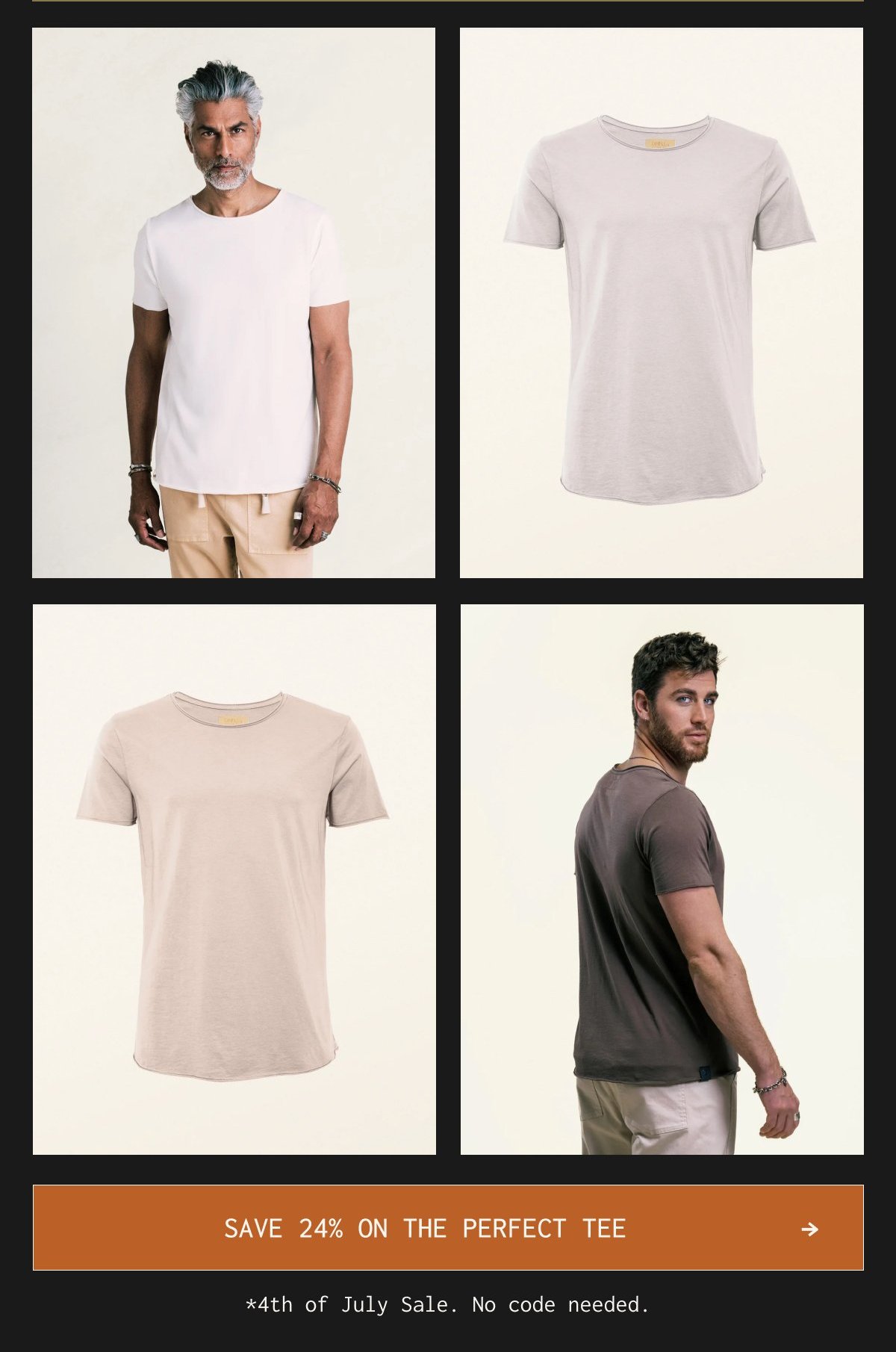 Save 24% on the perfect tee * 4th of July Sale. No code needed.