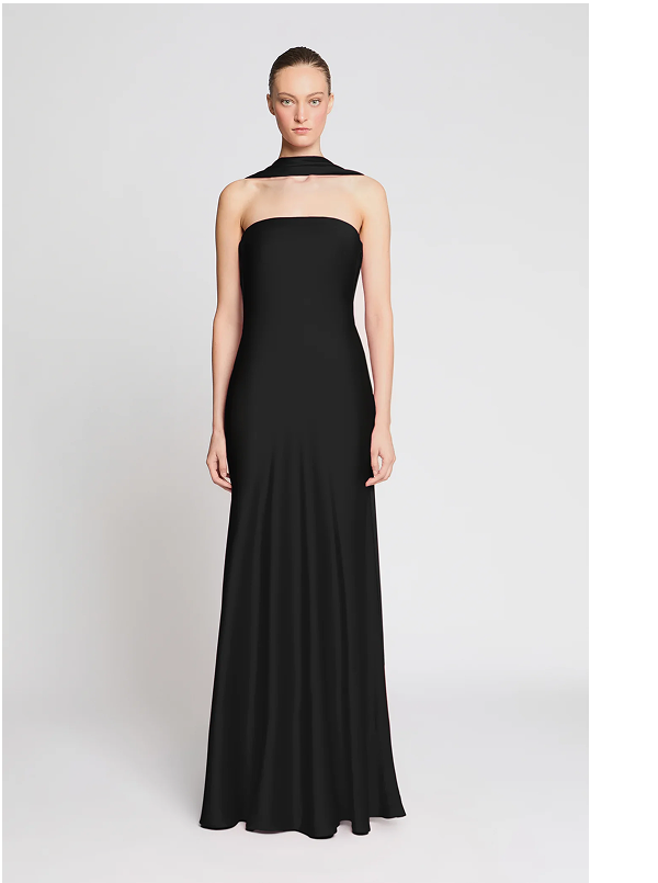 Vali Crepe Gown | Black | $595