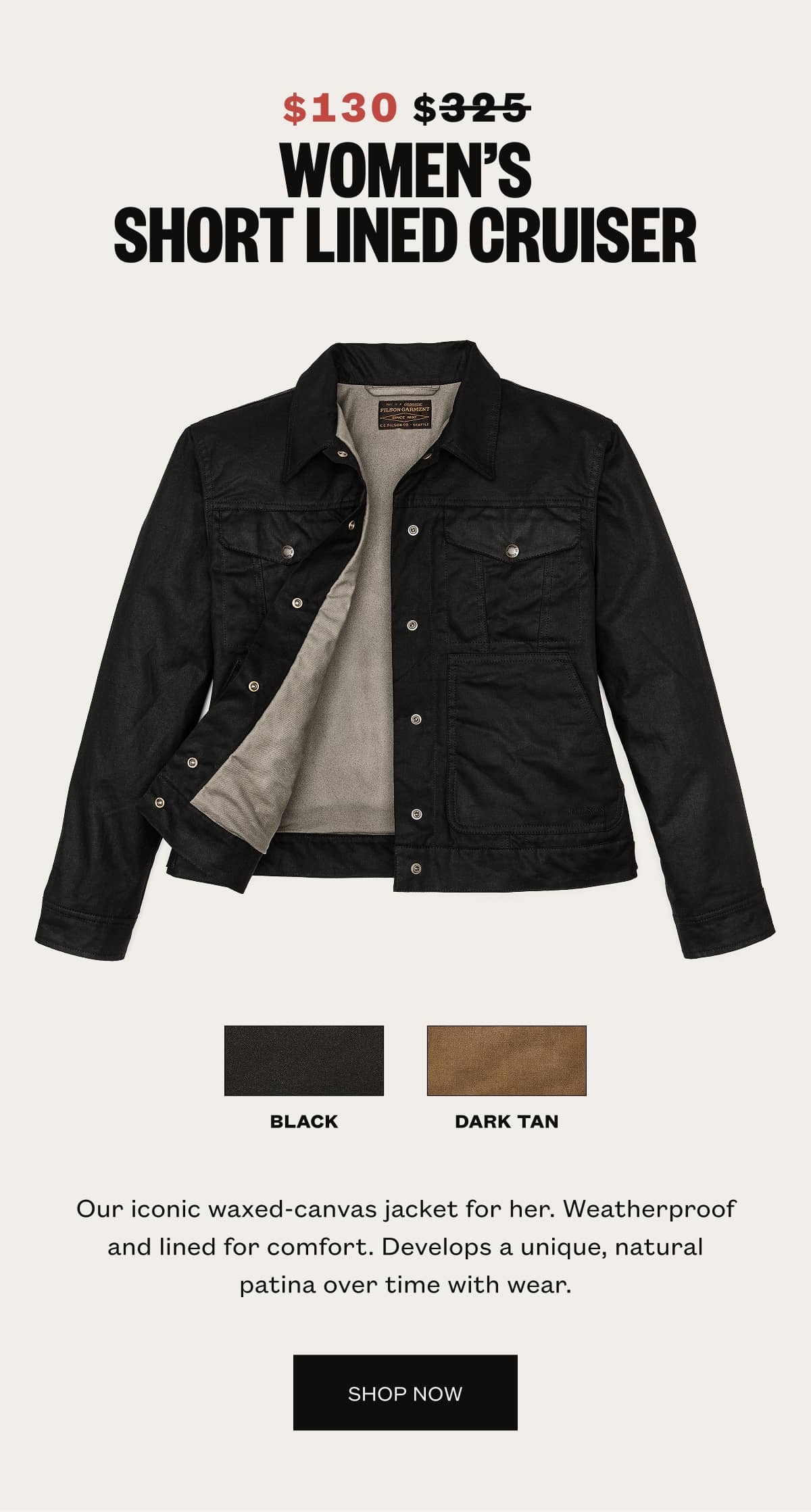 Women's Short Lined Cruiser