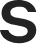 a black and white image of the letter s on a black background.