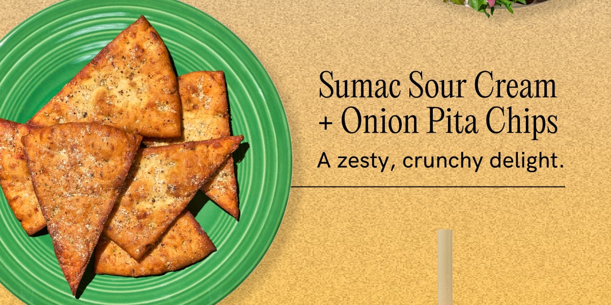 Sumac Sour Cream + Onion Pita Chips