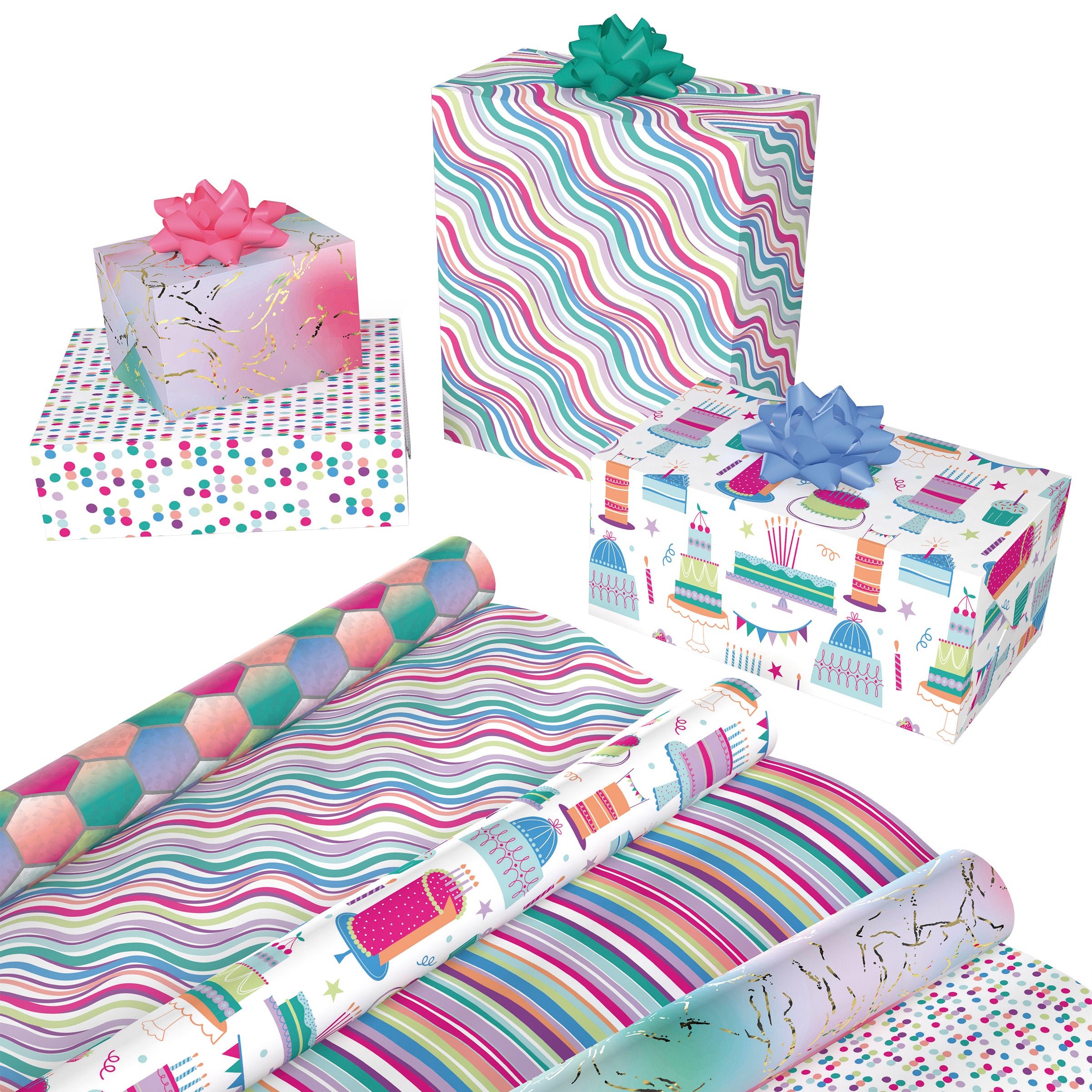 Kirkland Signature Double Sided Everyday Gift Wrap, 6-Rolls, 540 sq ft Total