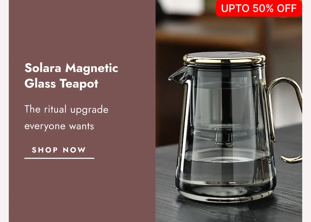 Solara   Magnetic   Glass   Teapot