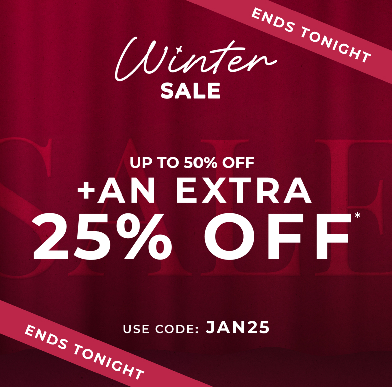 Winter Sale | Up to 50% off + an extra 25% off everything | Use code: JAN25