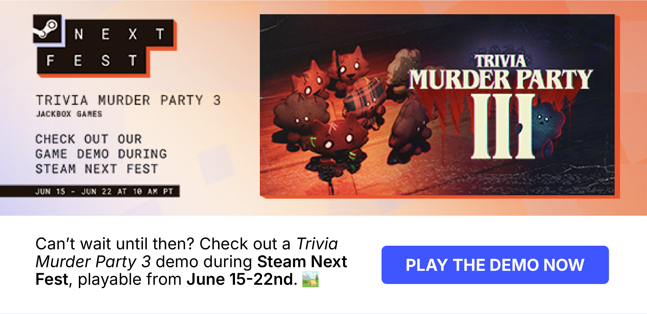play the Trivia Murder Party 3 demo during Steam Next Fest