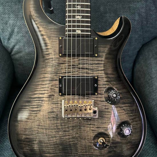 PRS Custom 24 Wood Library Charcoal burst/ Korina