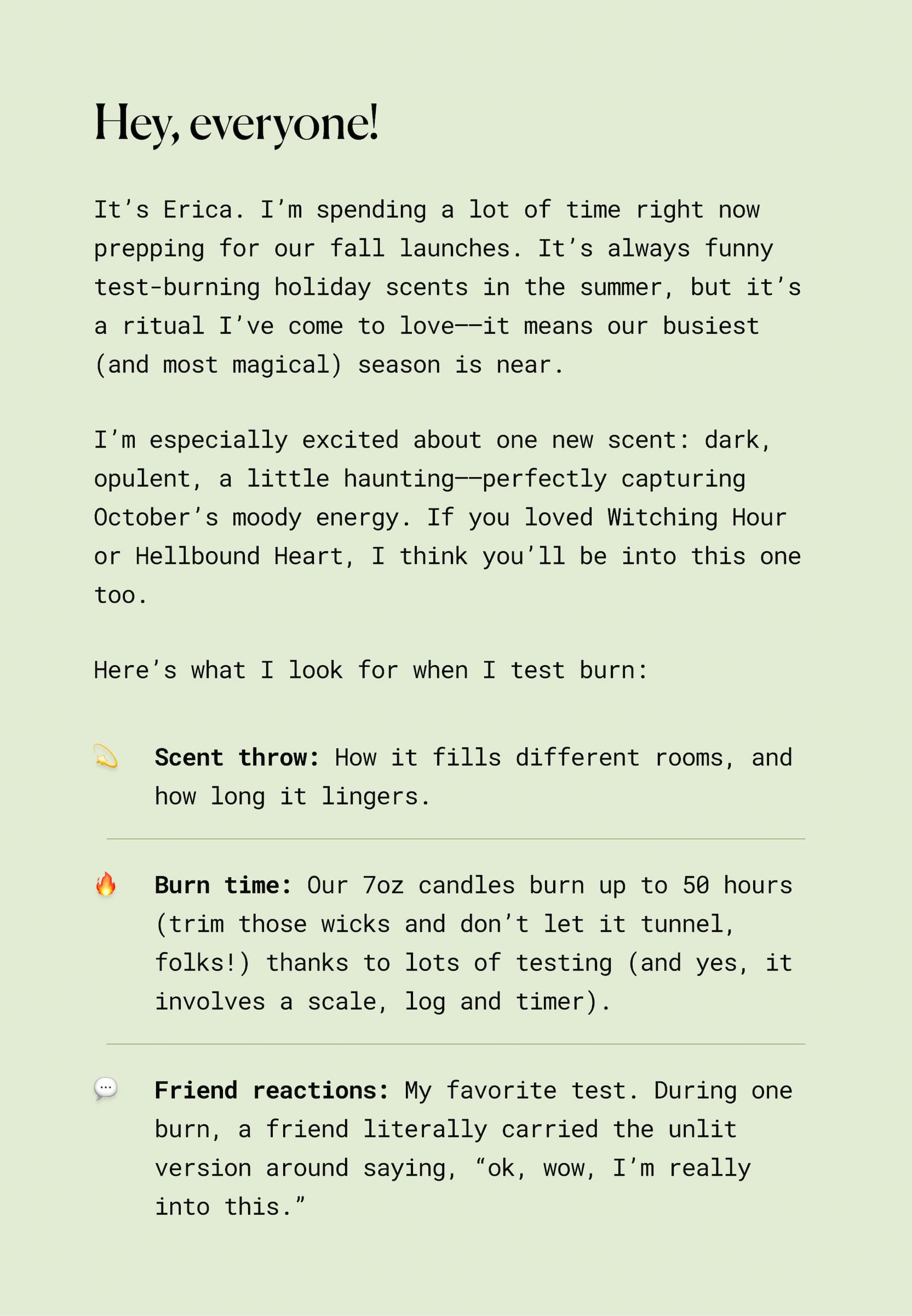 Note From Our Founder