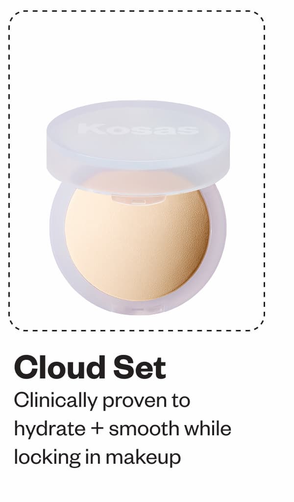 Cloud Set Clinically proven to hydrate + smooth while locking in makeup