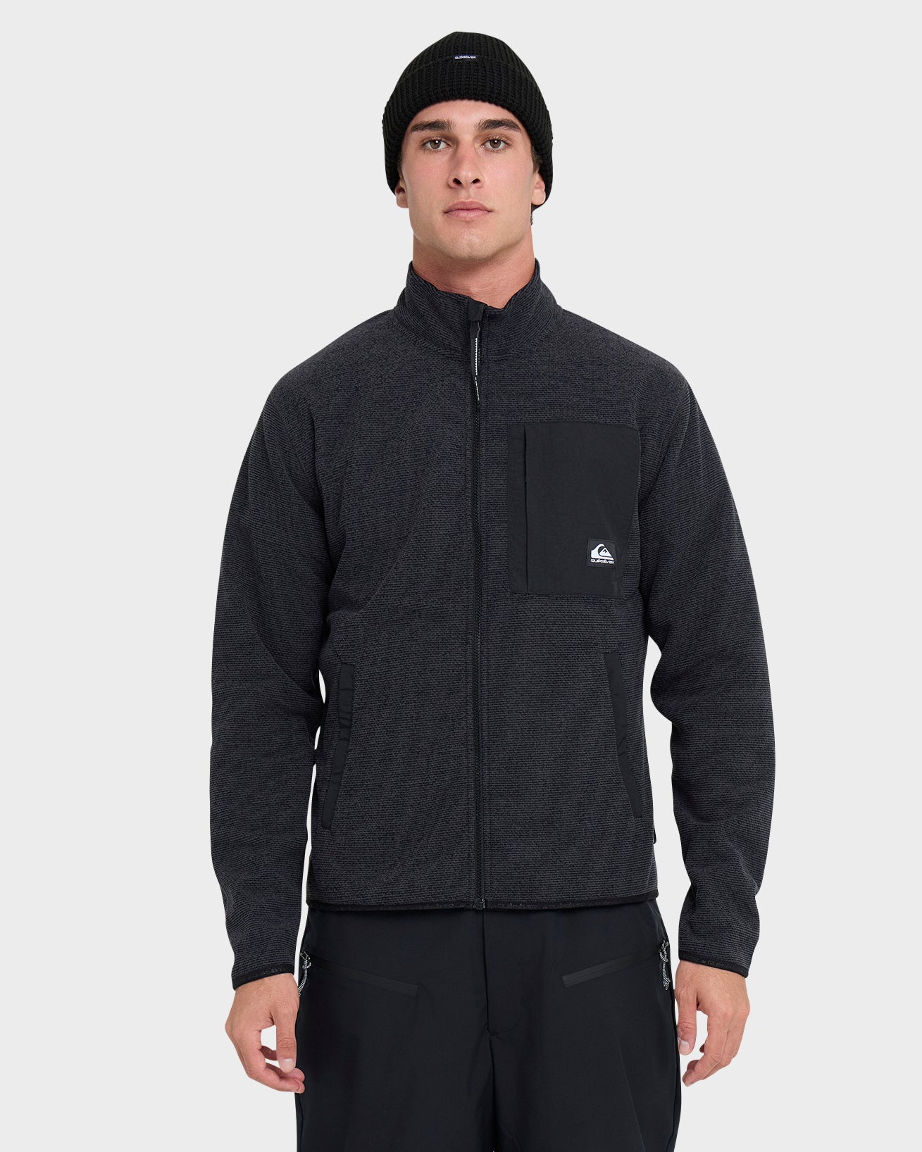 Image of Aker Full Zip Technical Fleece - Black