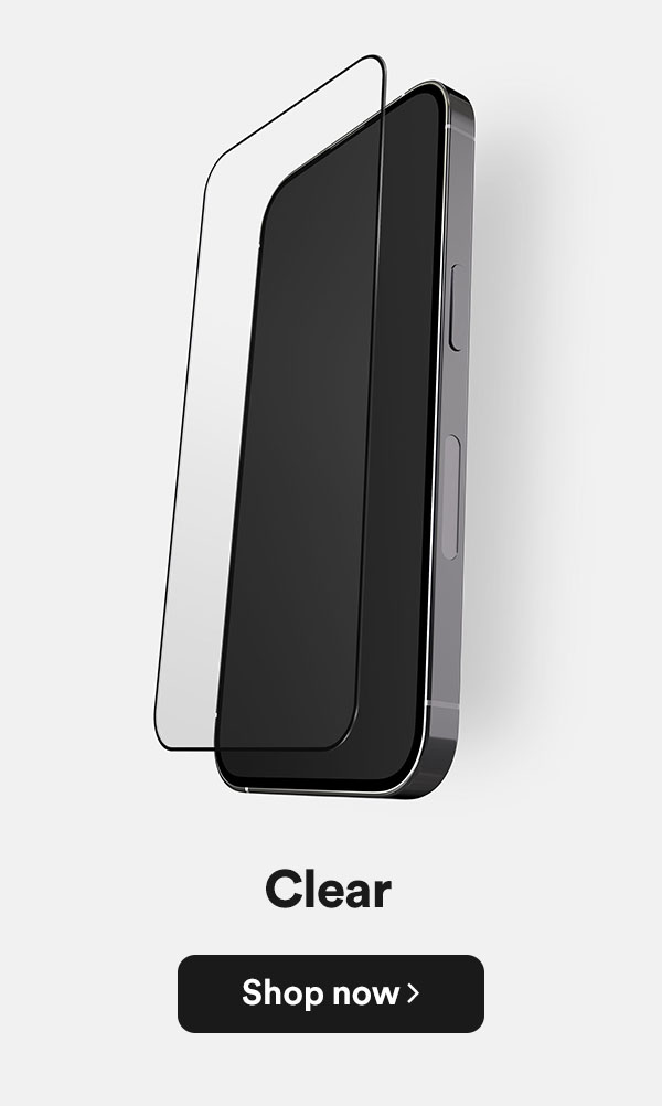 Clear tempered glass for iPhone 17.