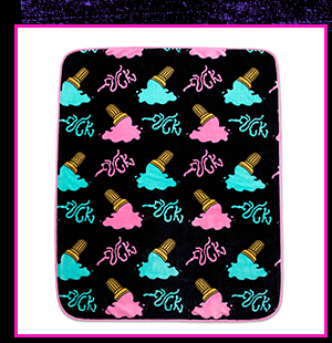 Melted Ice Cream Reversible Fleece Blanket