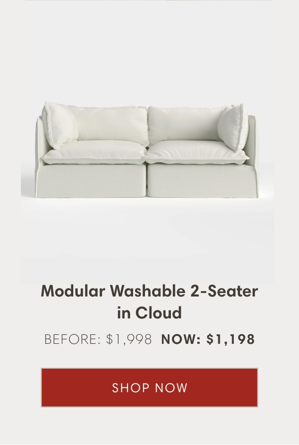 Modular Washable 2-Seater in Cloud