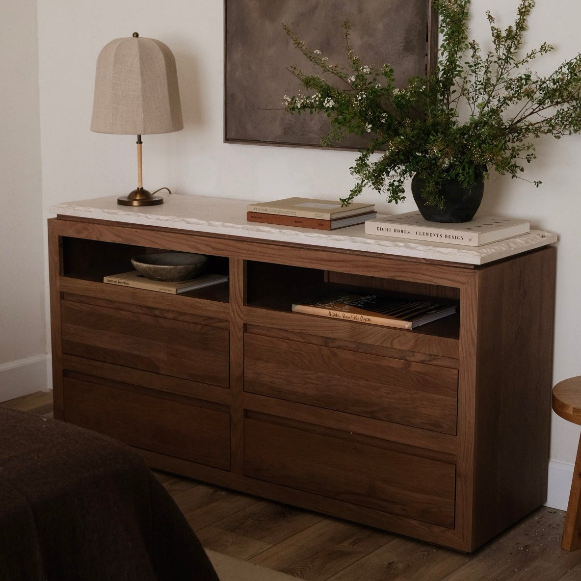 Image of Sofita Marble Dresser - Mocha