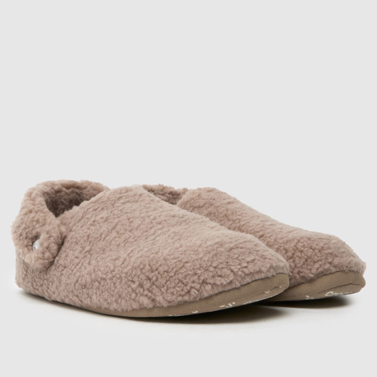 Beige Crocs slippers
