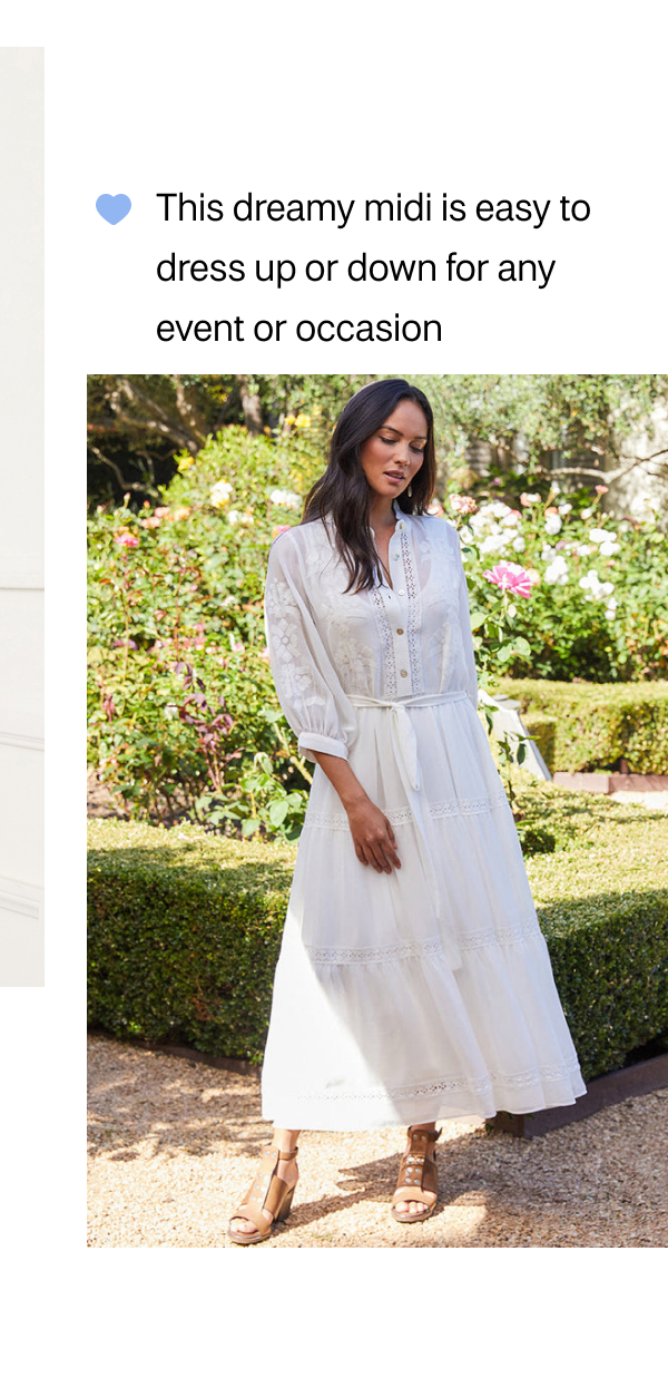 Embroidered Tiered Dress
