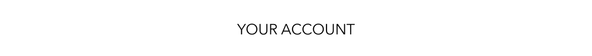 Your Account - Customer account login
