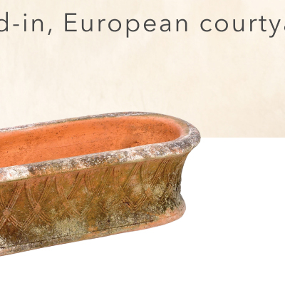 Ravello Aged Terracotta Oval Outdoor Pot Planter
