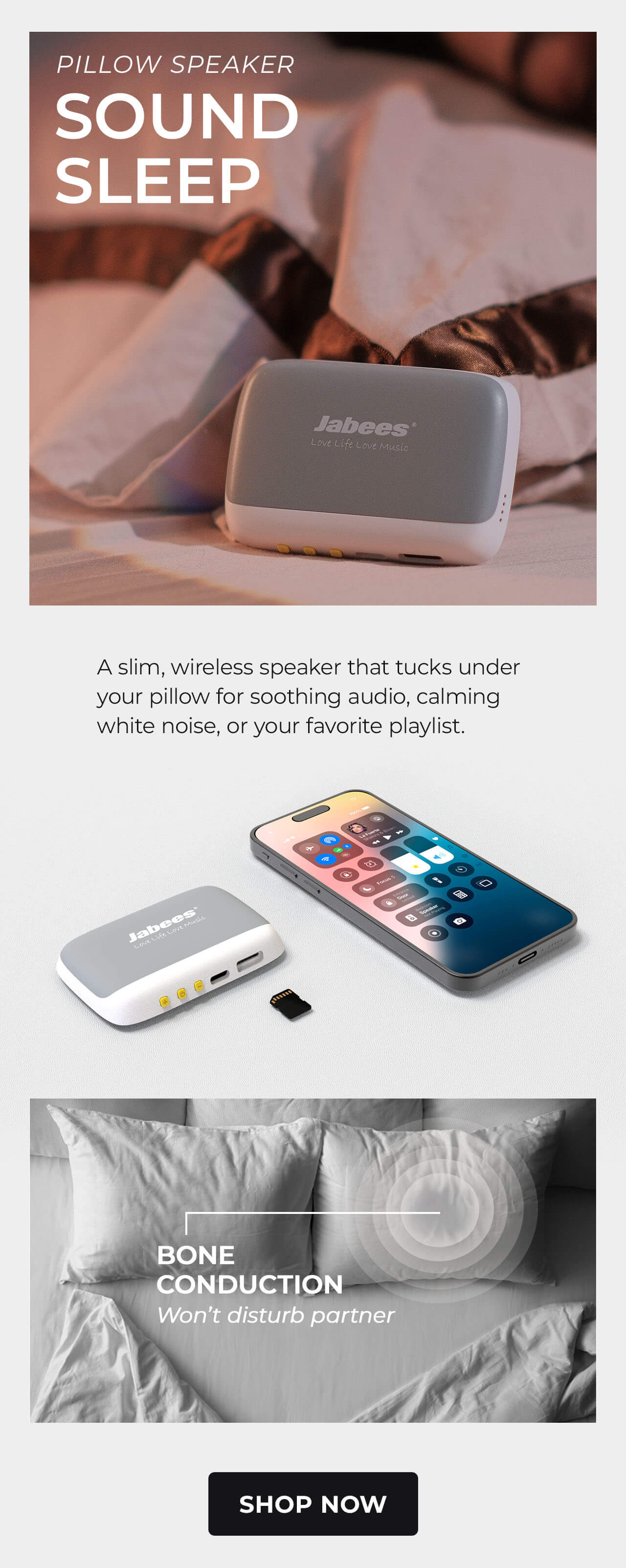 PEACE: Pillow Speaker