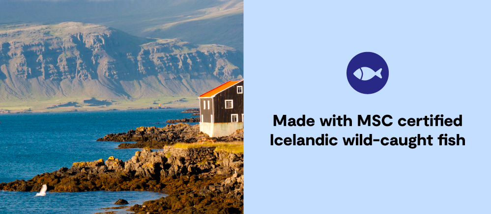 Made with MSC certified Icelandic wild-caught fish