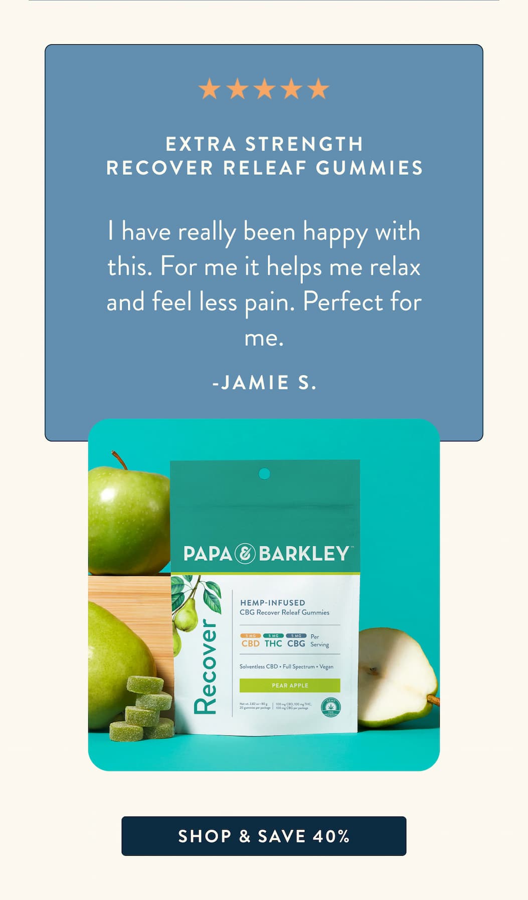 Extra Strength Recover Releaf Gummies