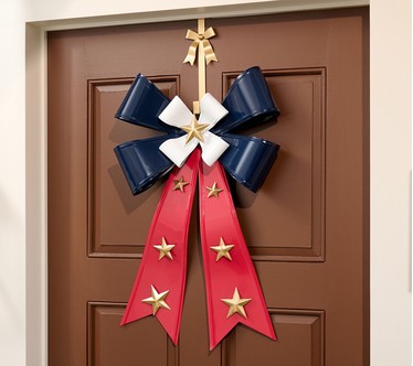 Home Reflections Americana 26" Oversized Metal Bow