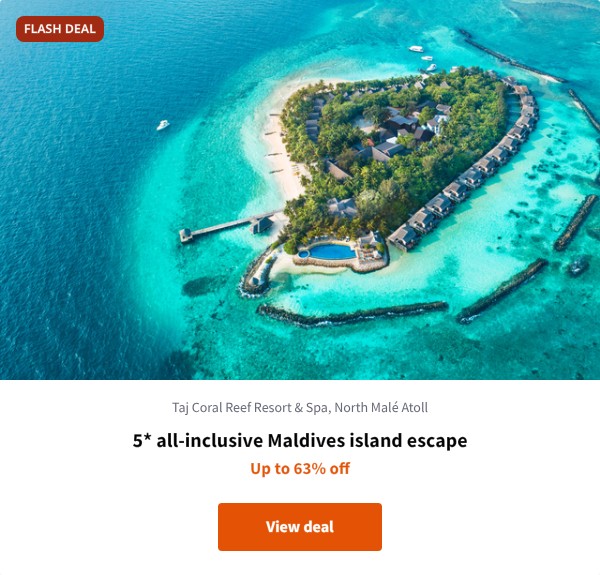 5* all-inclusive Maldives island escape