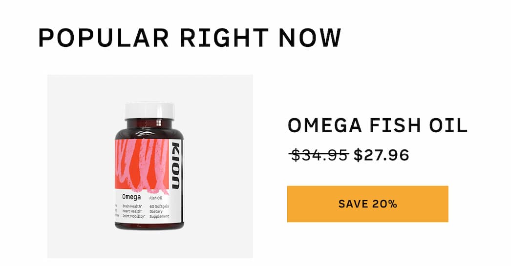 Popular Right Now: Omega Fish Oil. Save 20%.