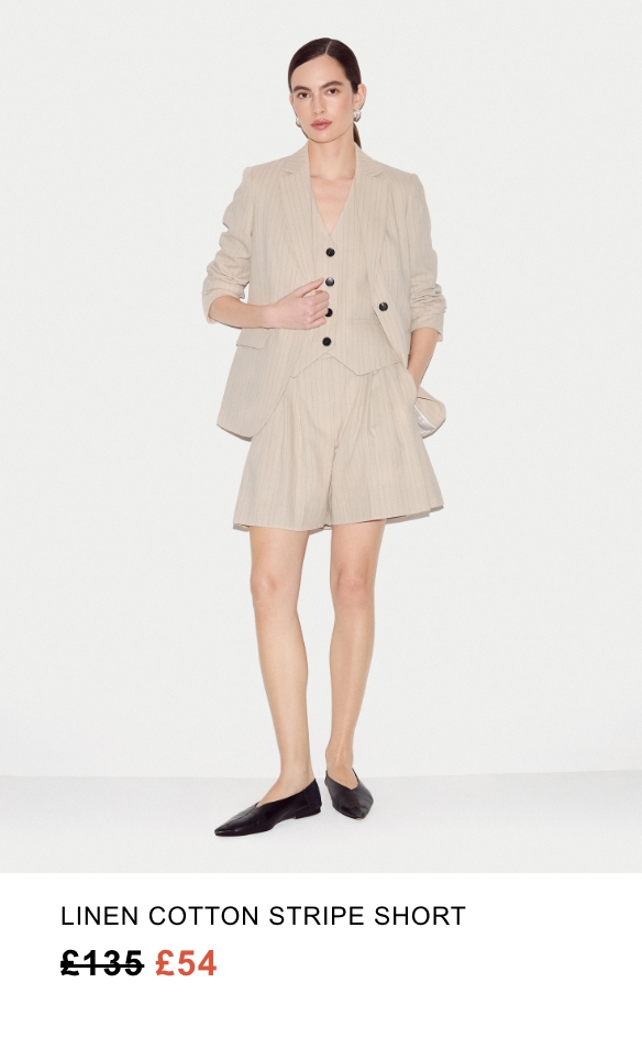 Linen Cotton Stripe Short