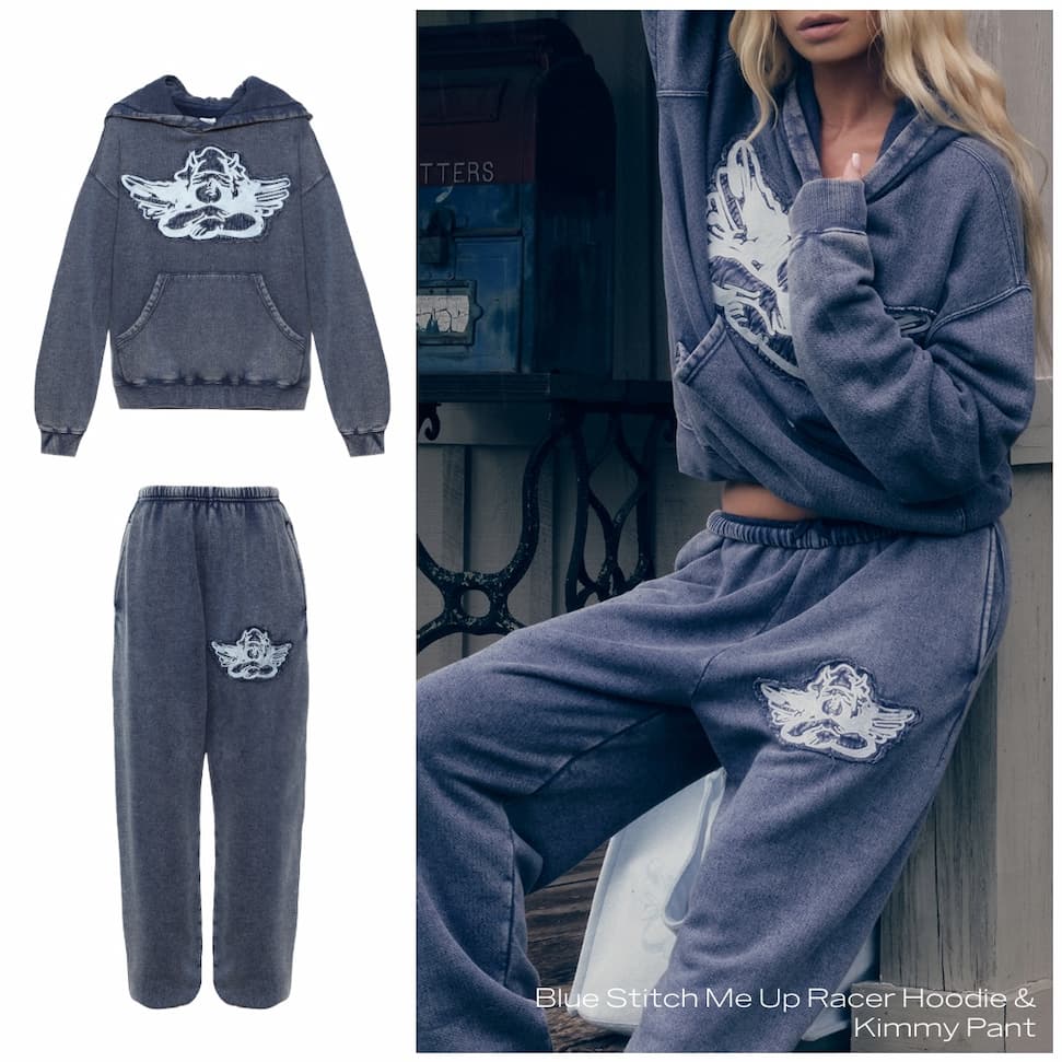 Blue Stitch Me Up Racer Hoodie & Kimmy Pant