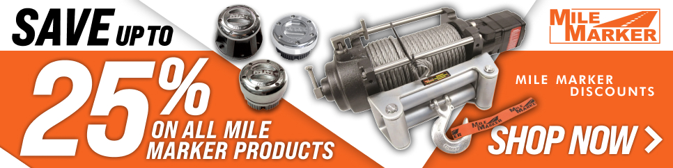 Save up to 25% on all Mile Marker Products