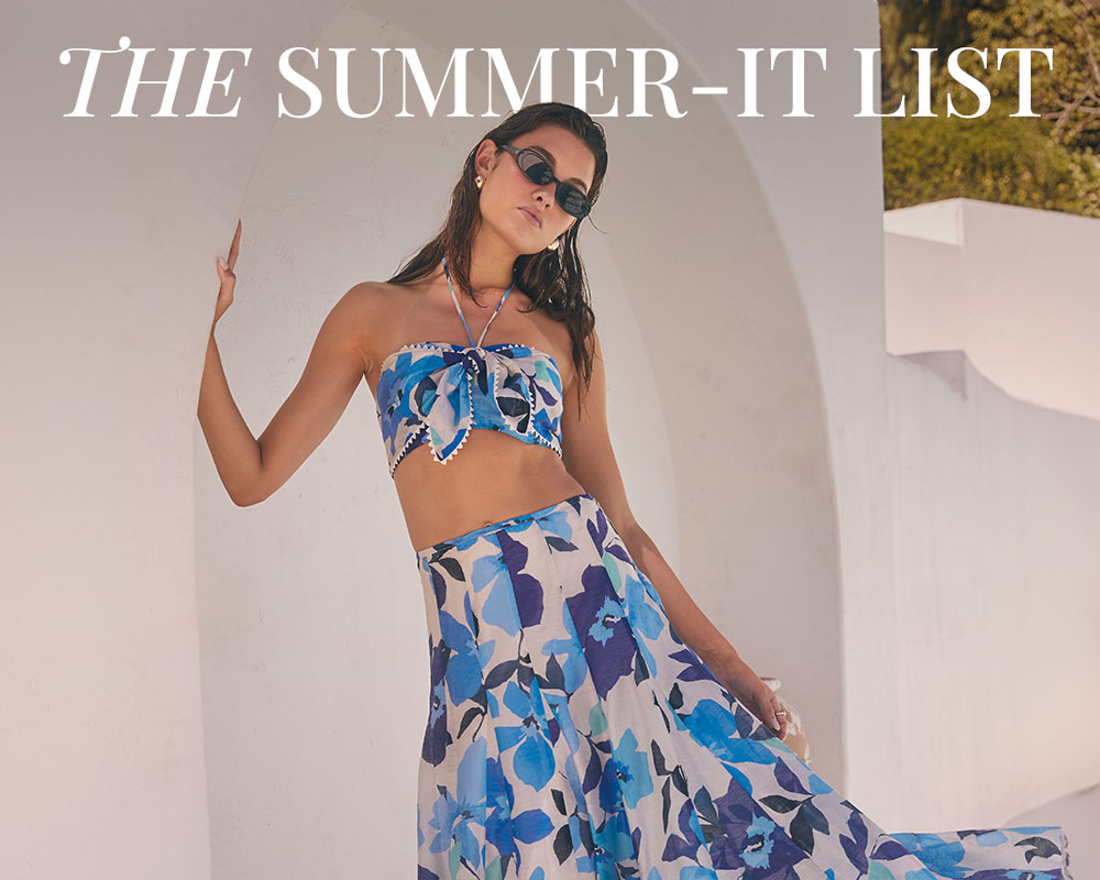Text overlay "The summer-it list" on background image