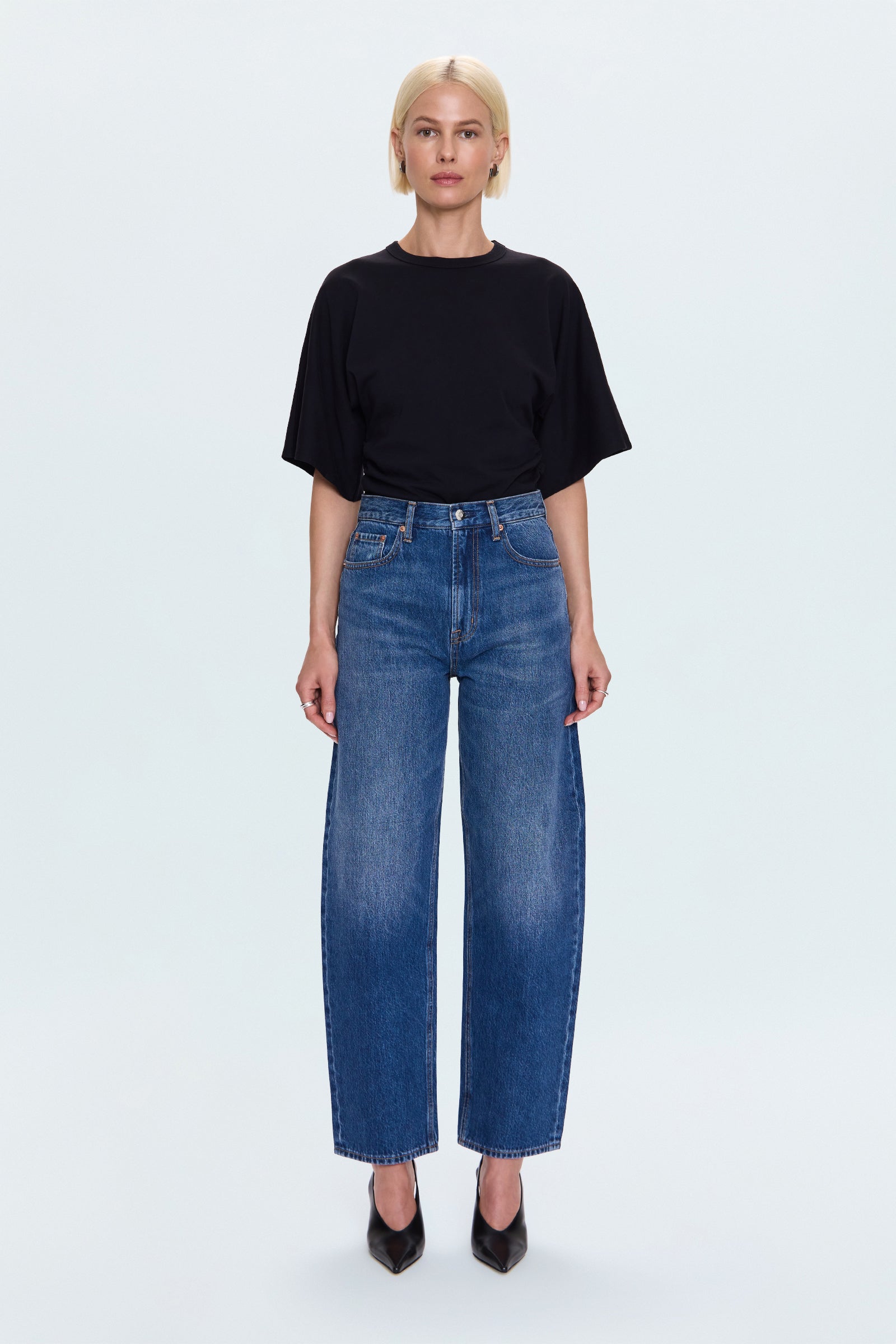 Image of Wes High Rise Barrel Jean - Premiere
