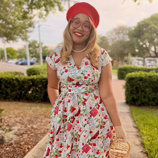 Retrolicious Strawberry Print Greta Swing Dress